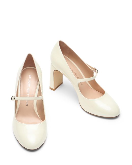 Stuart Weitzman Metallic Babette Mary Jane 85