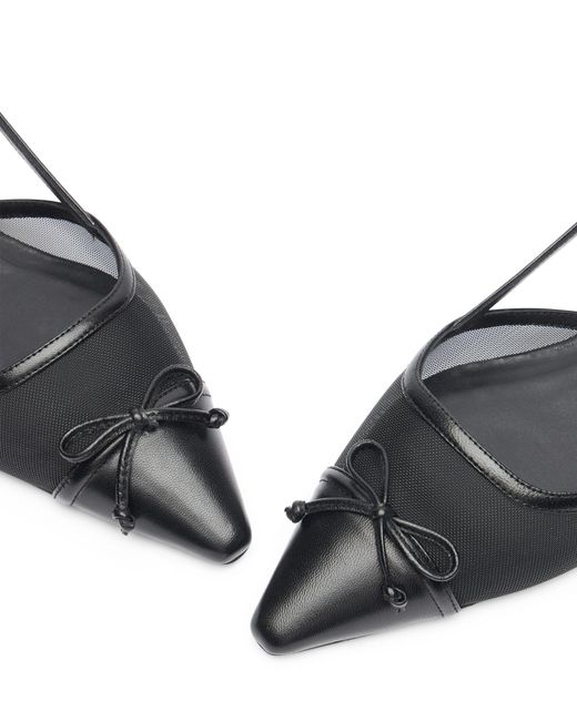 Stuart Weitzman Black Kitty Slingback