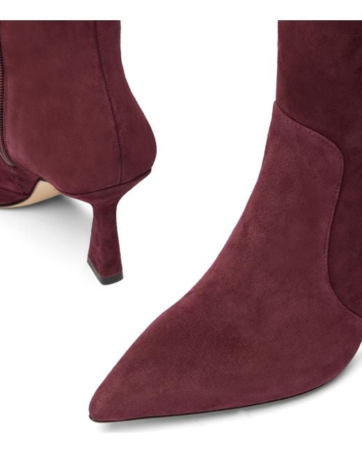Stuart Weitzman Red Vinnie Zip Boot 85