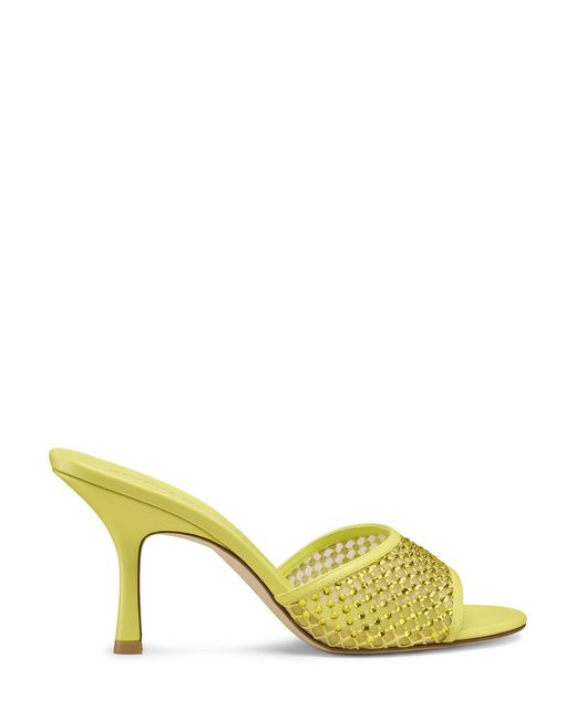 Stuart Weitzman Yellow Bareitall Shine Slide 85