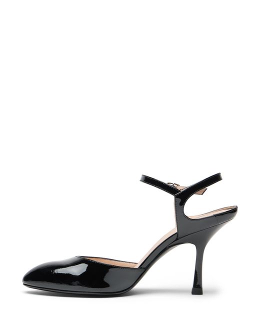 Stuart Weitzman Black Madison Strap Pump 85