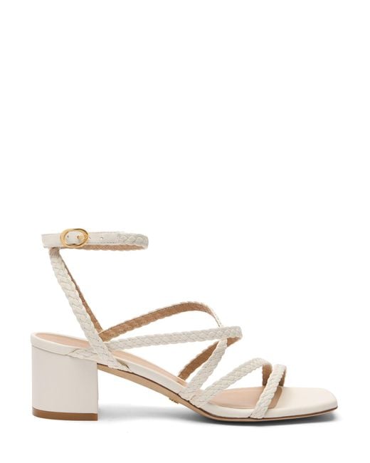 Stuart Weitzman Natural Wovette 50 Ankle-Strap Sandal, Last Chance, , Woven