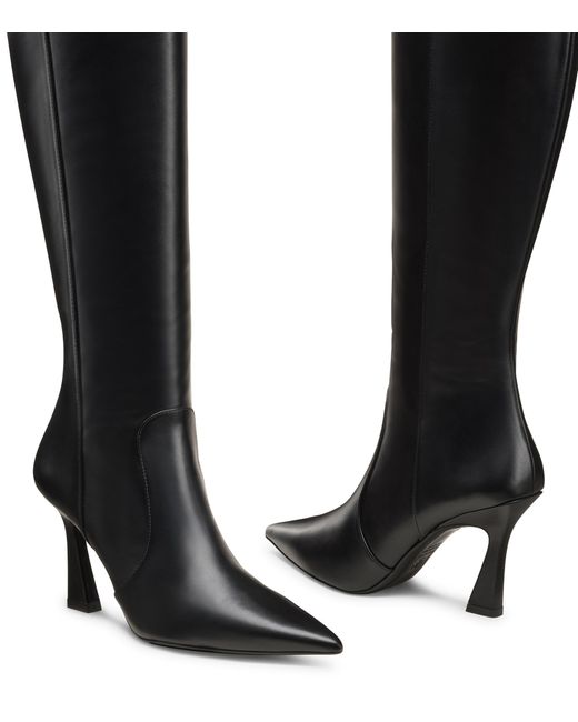Stuart Weitzman Black Vinnie Zip Boot 85