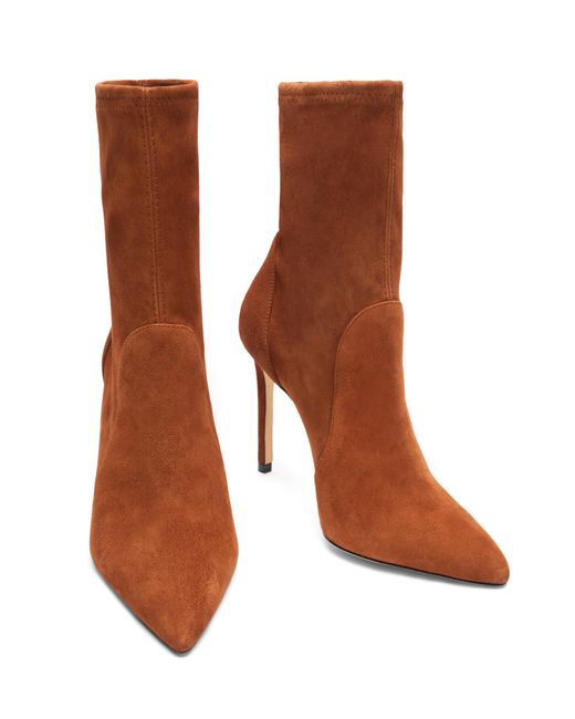 Stuart Weitzman Brown Stuart Power Bootie 10