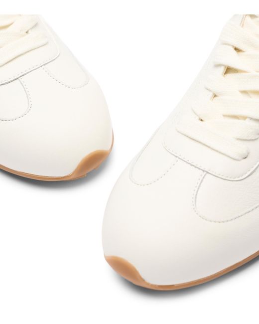 Stuart Weitzman White Colton Sleek Sneaker