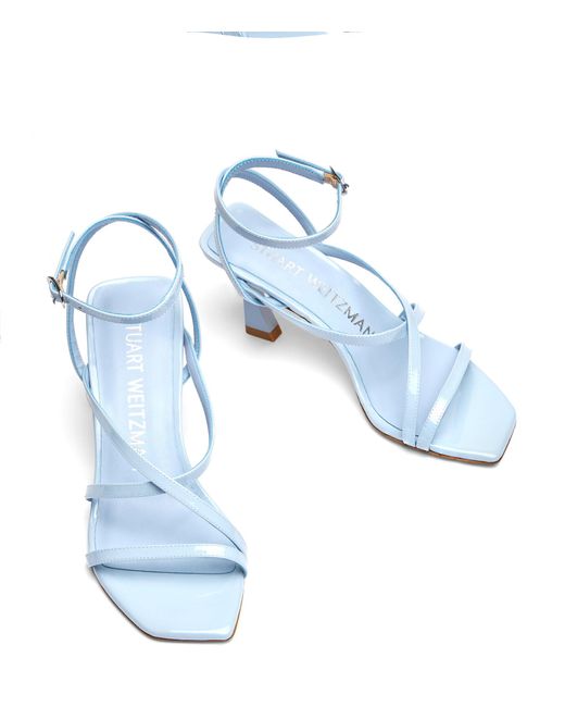 Stuart Weitzman Blue , Oasis 75 Ankle-strap Sandal, Sandals,