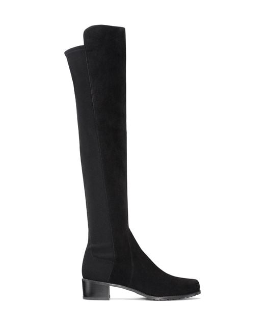 Stuart Weitzman Black Overknee-Stiefel Reserve