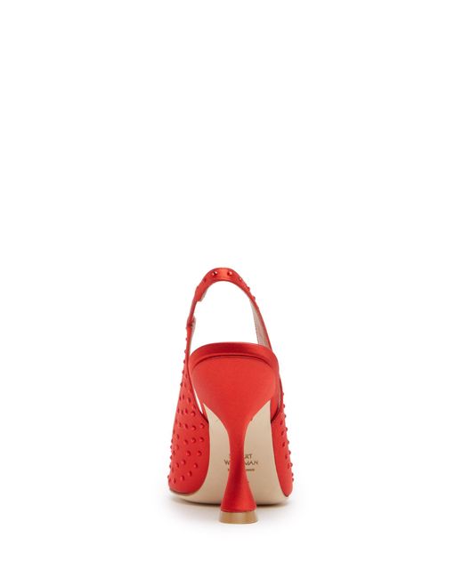 Stuart Weitzman Red Glam Xcurve 100 Slingback