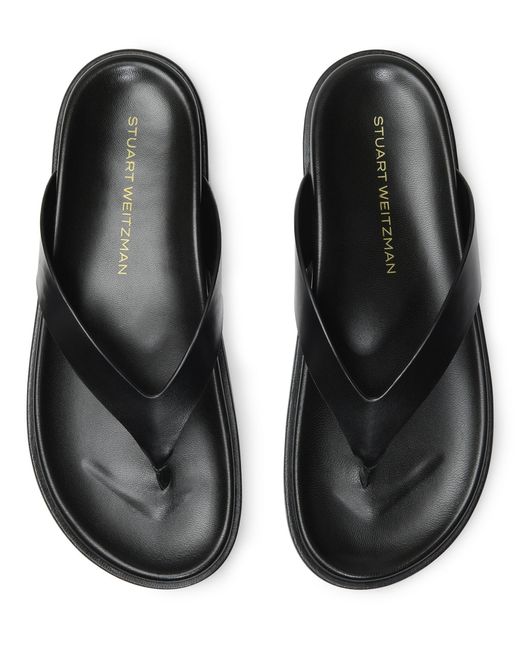 Stuart Weitzman Black Marykate Thong Sandal