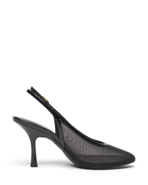Stuart Weitzman Black Bareitall Slingback 85