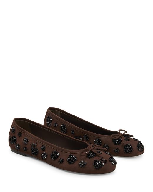 Stuart Weitzman Brown Prima Bow Ballet