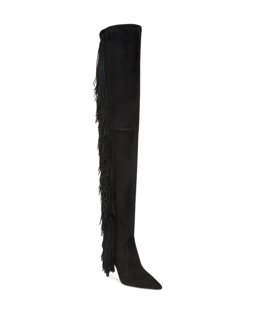 Stuart Weitzman Black Ultrastuart Fringe 100 Boot