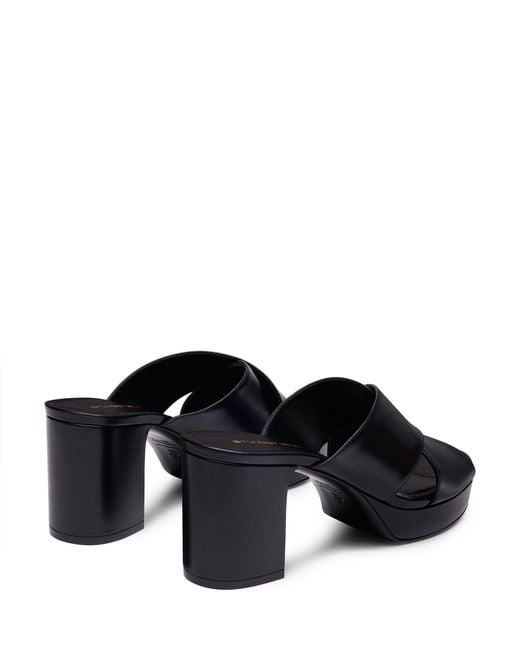 Stuart Weitzman Black Dayna Platform Slide