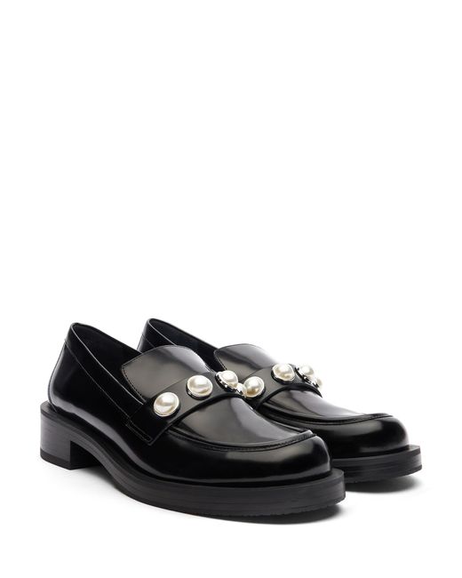 Stuart Weitzman Black , Portia Bold Loafer, Flats And Loafers,