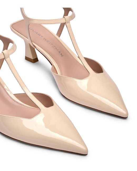 Stuart Weitzman Pink Vinnie T-Strap Pump