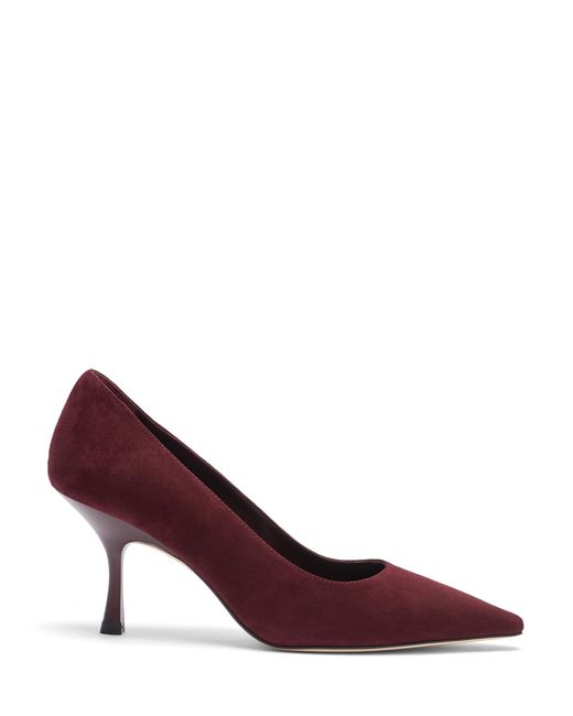 Stuart Weitzman Purple Pointed-Toe Suede Stiletto Pumps