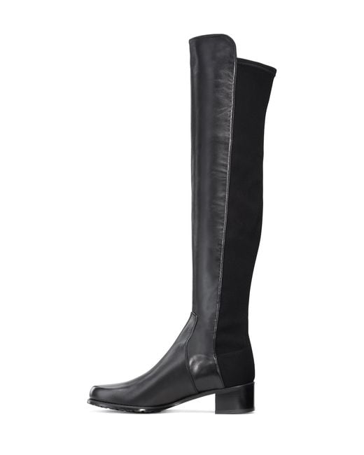 Stuart Weitzman Black Overknee-Stiefel Reserve