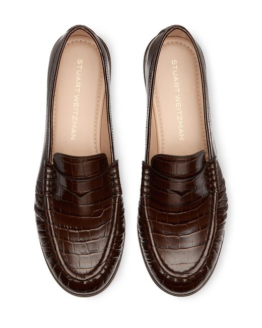 Spencer Loafer di Stuart Weitzman in Brown