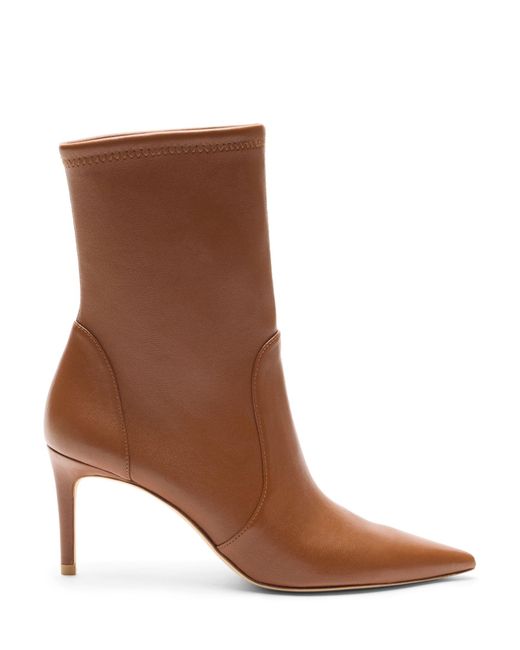 Stuart Weitzman Stuart Power 75 Bootie Boots And Booties Bridle Stretch Nappa in Brown Lyst UK