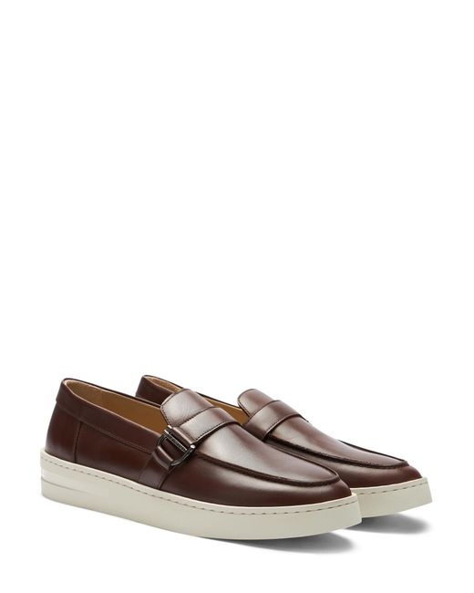 Stuart Weitzman Brown Hamptons Buckle Loafer for men