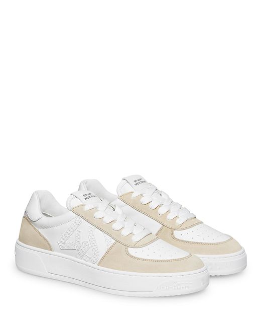 Stuart Weitzman White Sw Courtside Monogram Sneaker