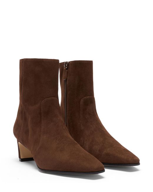 Stuart Weitzman Brown Stassi Zip-Stiefelette 50