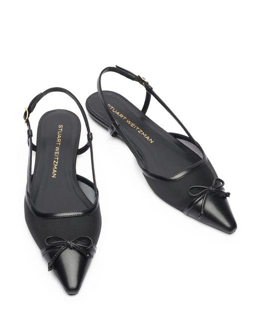 Stuart Weitzman Black Kitty Slingback