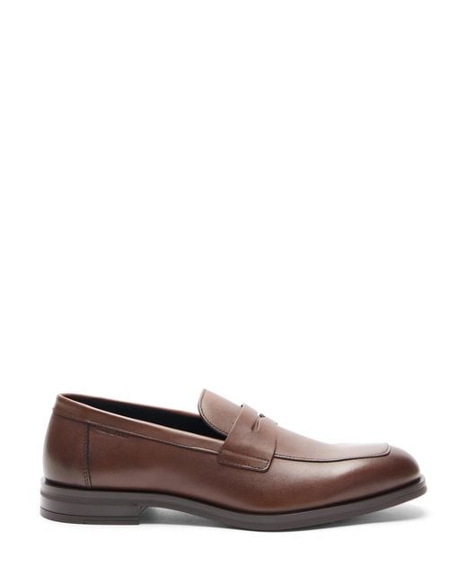 Stuart Weitzman Brown Sw Club Classoc Penny Loafer for men