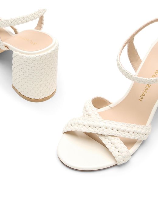 Stuart Weitzman Metallic Alyssa Woven Block 85