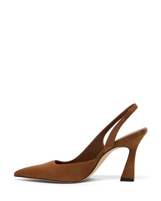 Stuart Weitzman Brown Vinnie 85 Dorsay Slingback