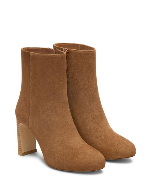 Stuart Weitzman Brown Babette Platform Zip Bootie