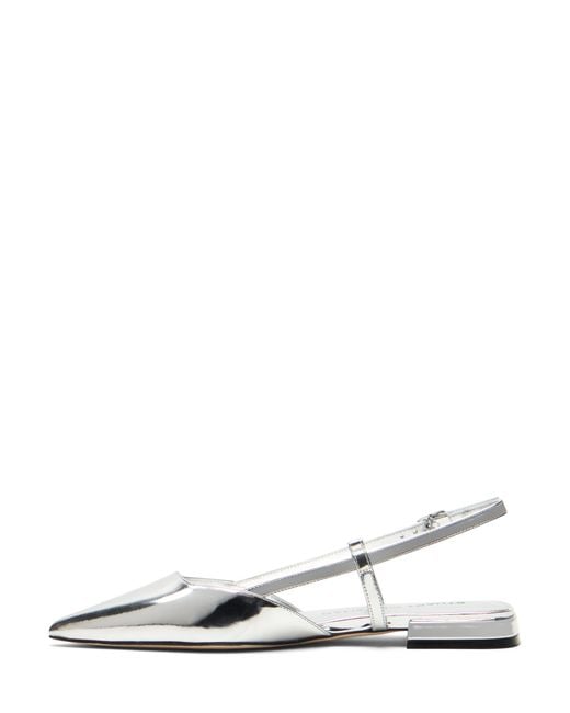 Stuart Weitzman White Vinnie Slingback