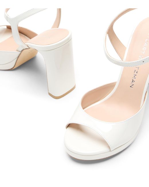 Stuart Weitzman White Babette Platform