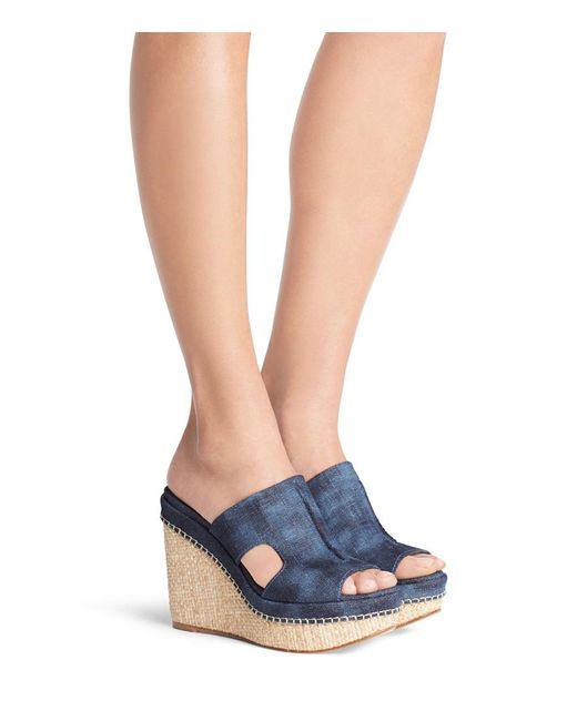 stuart weitzman denim wedge