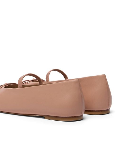 Stuart Weitzman Brown Prima Bow Ballet Mary Jane