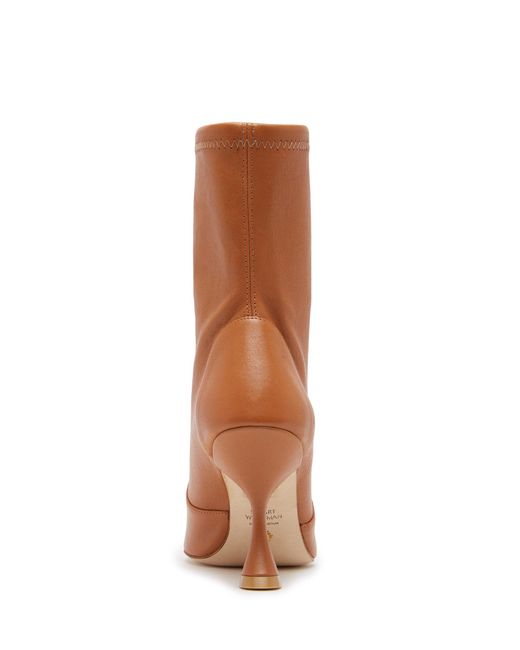 Stuart Weitzman Brown Xcurve 85 Sock Bootie