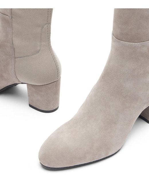 Stuart Weitzman Gray 5050 Yuliana Boot, Boots And Booties, , Suede/Stretch Gabardine