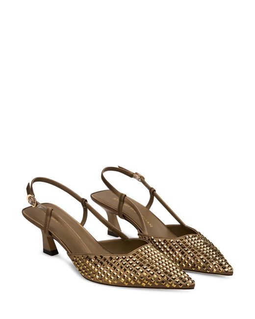 Stuart Weitzman Natural Vinnie Radiant Slingback 50