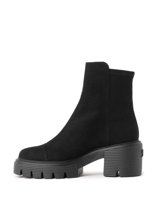 Stuart Weitzman Black Chic Mini Heel Booties For