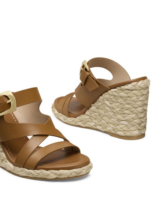 Stuart Weitzman Brown Sai Espadrille Wedge