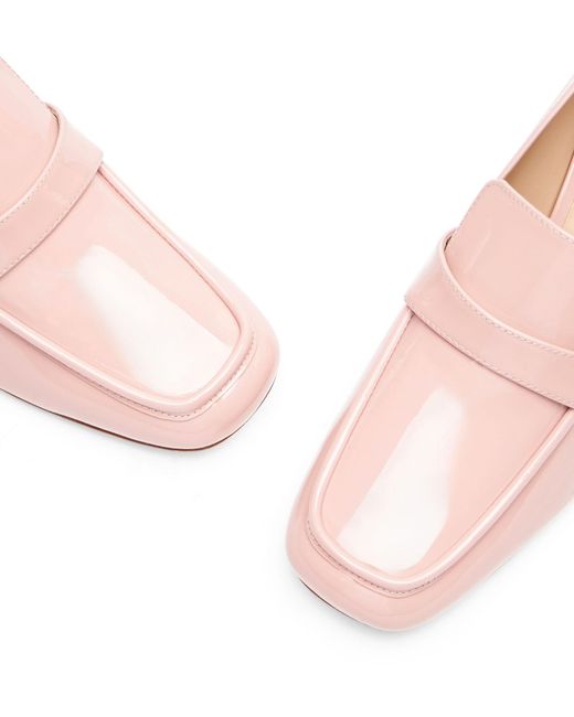 Stuart Weitzman Pink Sleek 60 Loafer, Flats And Loafers, , Patent