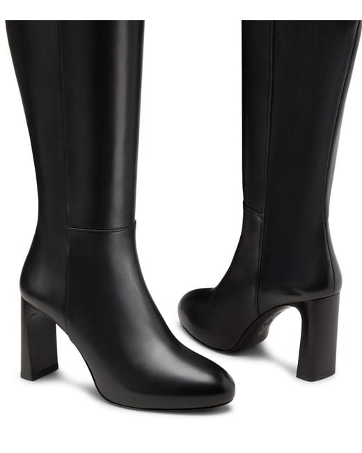 Stuart Weitzman Black Babette Platform Zip Boot
