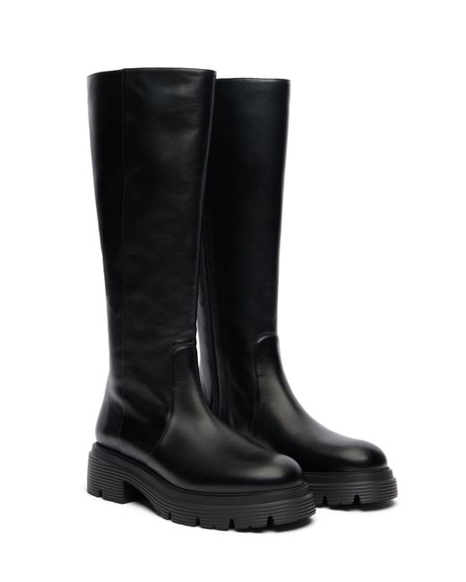 Stuart Weitzman Black Hudson Lite Zip Boot