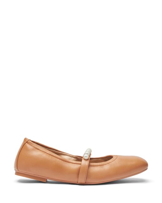 Stuart Weitzman Brown , Goldie Ballet Flat, Flats And Loafers,