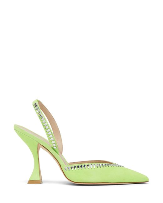 Stuart Weitzman Green Gemcut Xcurve 100 Slingback Pump