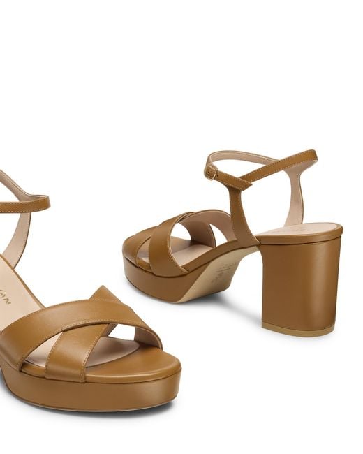 Stuart Weitzman Brown Dayna Platform 80