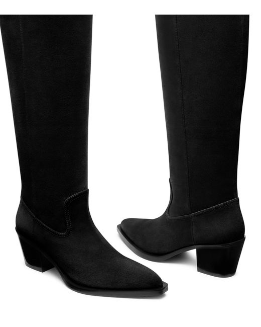 Stuart Weitzman Black Tate Knee-High Boots