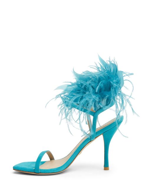 Stuart Weitzman Blue Plume 100 Sandal