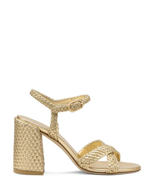 Stuart Weitzman Metallic Alyssa Woven Block 85