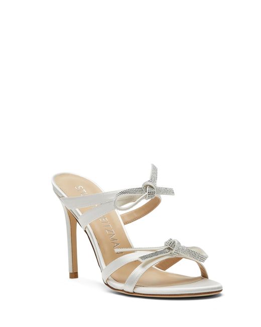 Stuart Weitzman White Sw Bow 100 Slide